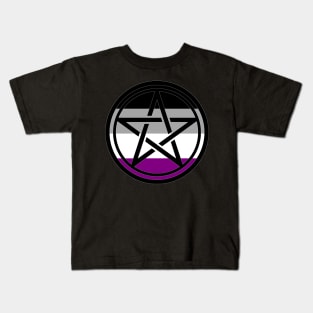 Large Print Pentacle LGBT Flag Asexual Kids T-Shirt